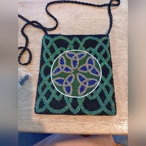 Beaded Celtic Knot Crossbody Bag